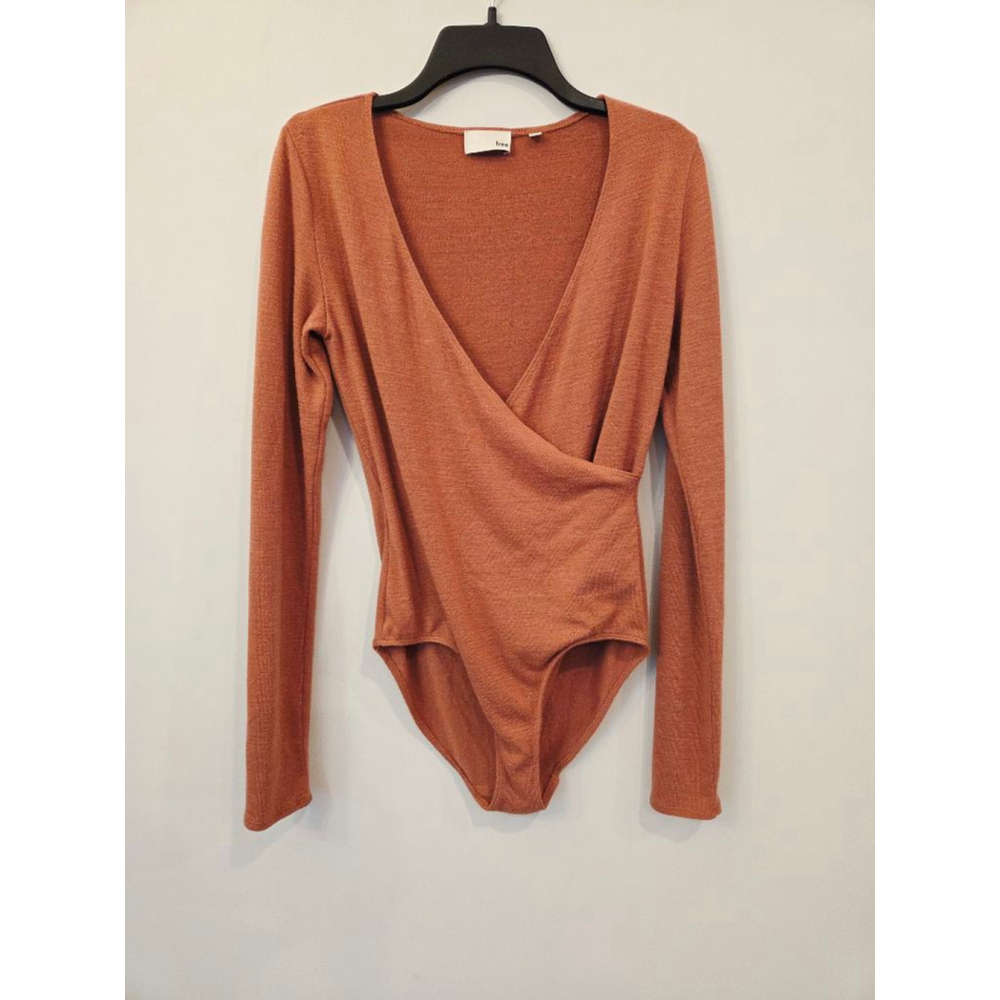 Wilfred Free Rusty Pink Long Sleeve Bodysuit size Medium